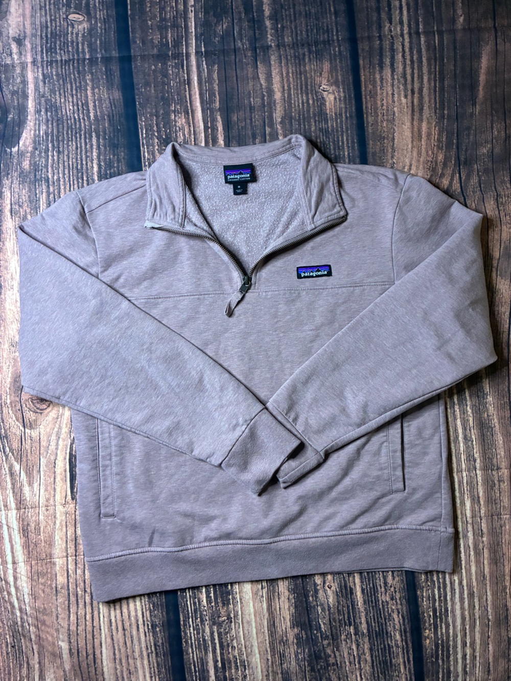 Patagonia Men’s Half-Zip Pullover in Taupe
